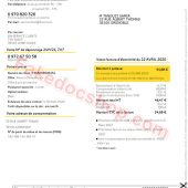 France eni Energy bill Template in PDF format