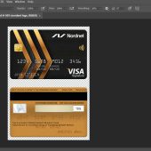 Sweden Nordent AB bank Visa signature card Template in Psd Format