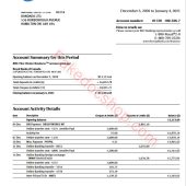 Canada Royal Bank Business Account Statement Template