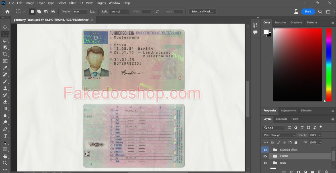 Germany DriverLicense PSD Template v3 1 Germany DriverLicense PSD Template v3