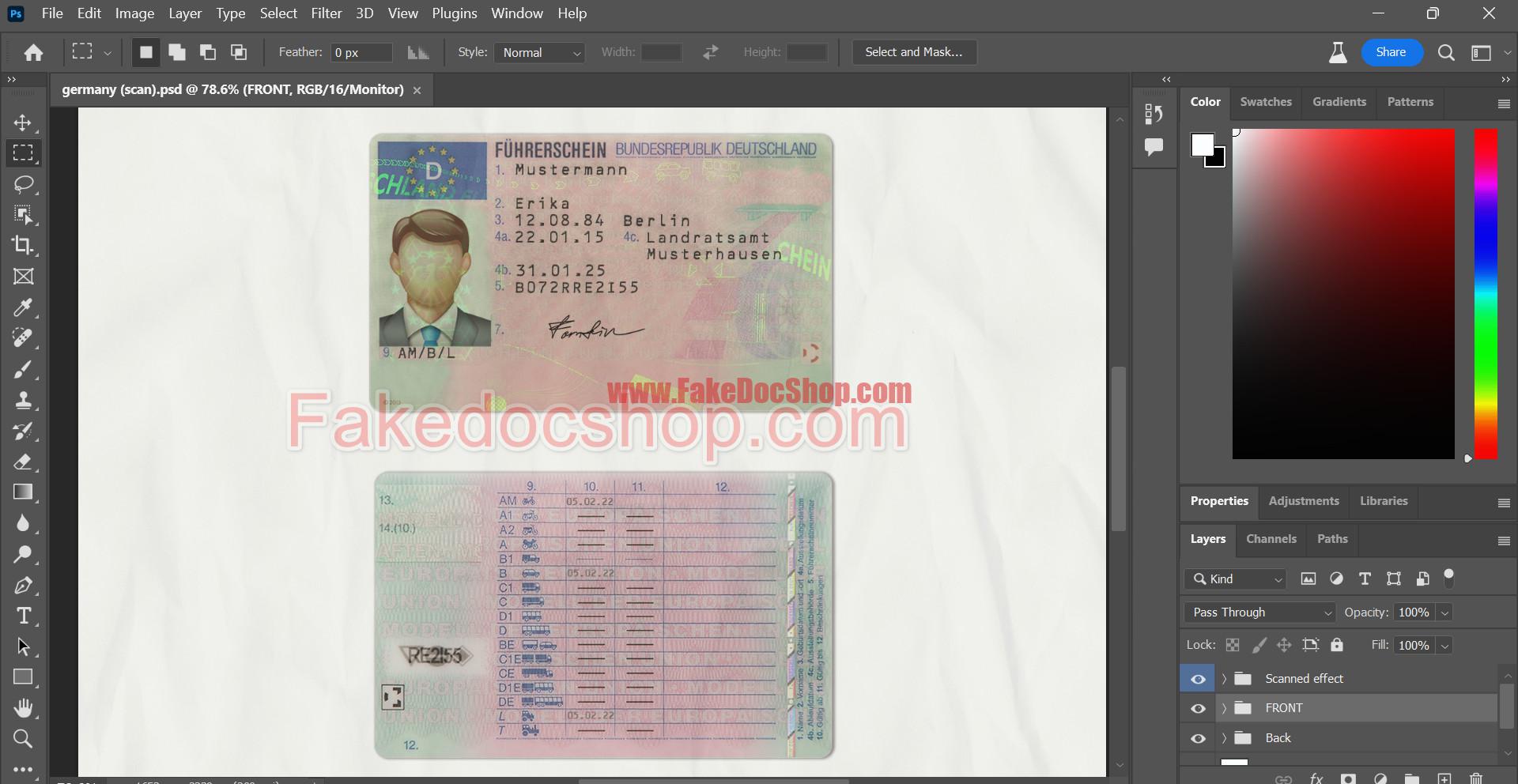 Germany DriverLicense PSD Template V3 Fakedocshop germany-driverlicense-psd-template-v3-fakedocshop