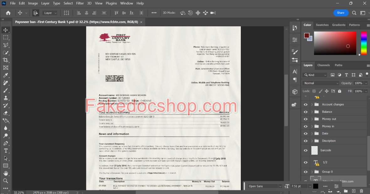 Germany First Century Bank Statement Psd Template 1 Germany First Century Bank Statement Psd Template