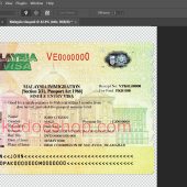 Malaysia Visa template in psd format