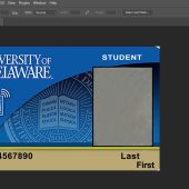 University of Delaware ID Card psd template