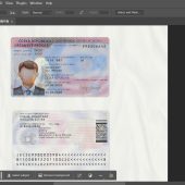 Czech national identity card Psd Template