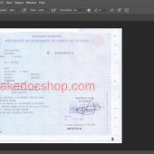 Recepisse France Residence Permit Card Template in PSD Format