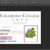 Colorado College ID Card Psd Template