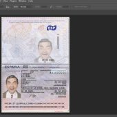 Spain Passport psd template (V2)