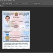 UAE Resident Permit Card Template in PSD Format
