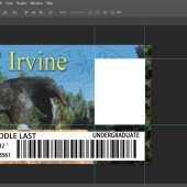 University of California Irvine ID card Psd Template
