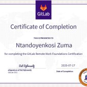 Gitlab Certificate of Completion