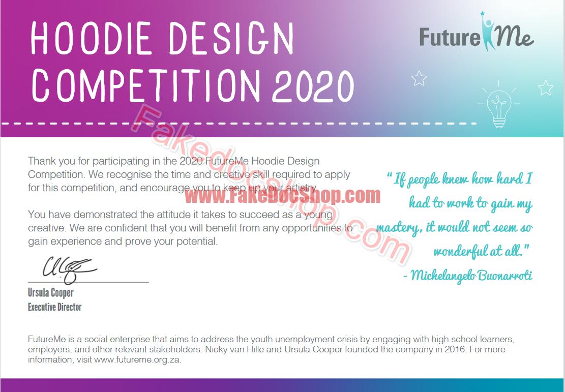 Hoodie Design Competition Certificate Template2