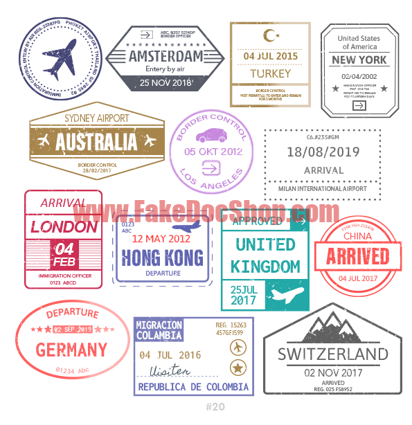 Thailand Switzerland travel stamps collection