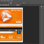USA PNC Bank Visa Debit card template in PSD format, fully editable