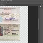 Belarus passport PSD template