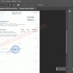 USA DC Company  Invoice With Stamp PSD Template