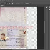latvia passport fake psd template editable