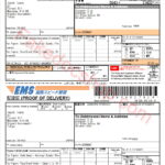 Japan EMS Invoice Japan Post Express Bill PDF Template