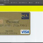 LCL Visa Premier Card French Bank Visa PSD template