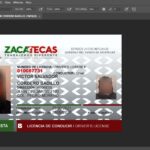 Mexico driving license PSD template