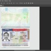USA Tourist Visa PSD template