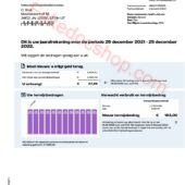 Vattenfall netherlands utility bill Template in Word And PDF Format