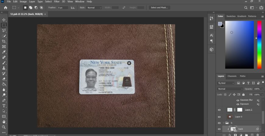 fake background for Driving license And ID cards v12