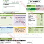 Pakistan PTCL utility bill Word document format template