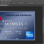 American Express Flying Blue Credit Card PSD Template