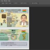 Ghana ID Card PSD Template