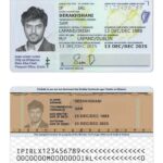 Ireland ID Authentication Card PSD Template