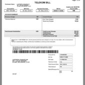 Malaysia TM company Telekom Utility bill template in Psd format
