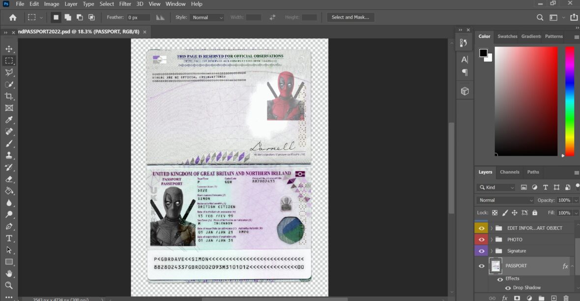 UK PASSPORT PSD TEMPLATE (New Current Version 2026) 1 UK PASSPORT PSD TEMPLATE (2022 version)