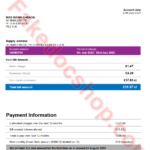 UK anglian water utility bill Word And PDF template