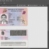 Uganda ID template in PSD format fully editable