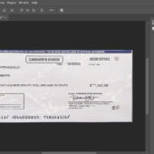 Chase Bank Blank Check PSD Template