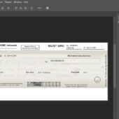 HSBC Bank Blank Check PSD Template