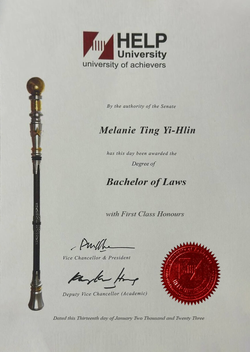 Help university PSD certificate Template