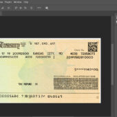 US Bank Blank Check Editable PSD Template