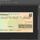 USA Treasury Bank check  Fully Editable psd template
