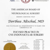 American board of neurological surgery Medical Certificate PSD Template