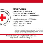 american red cross CPR/AED Card PSD Template For TV Shows