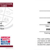 Americans safety health institute CPR/AED Card PSD Template