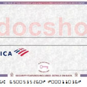 USA Bank OF America Blank Check Template In Word And PDF Format