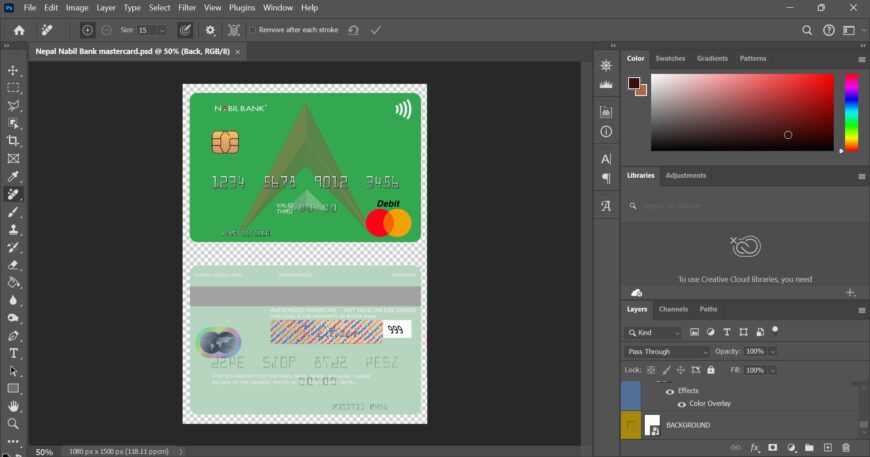 Nepal Nabil Bank MasterCard Template In PSD Format