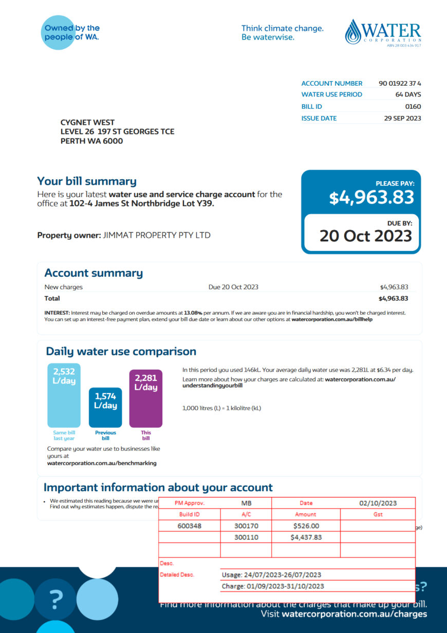 Australia Water Corporation Template in Word and PDF Format