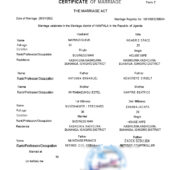 Uganda marriage certificate Template in Word And PDF Format