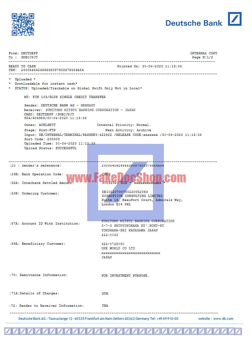 Deutsche bank Statement Template - A Customizable Guide in PDF and Word Format