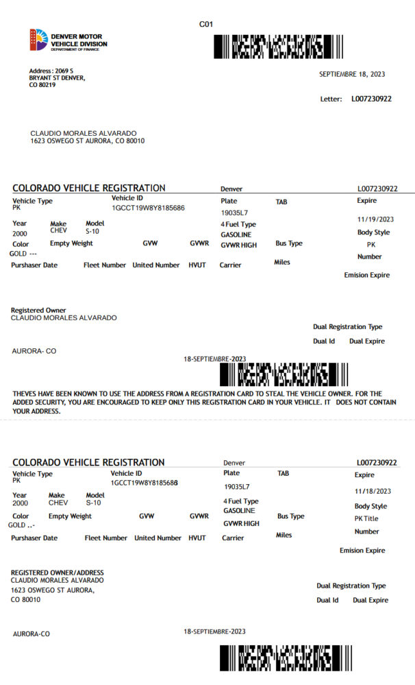 United States Washington State Vehicle Title Certificate Template