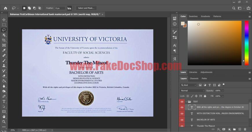 University Of Victoria UVIC Certificate PSD Template 870x457 1